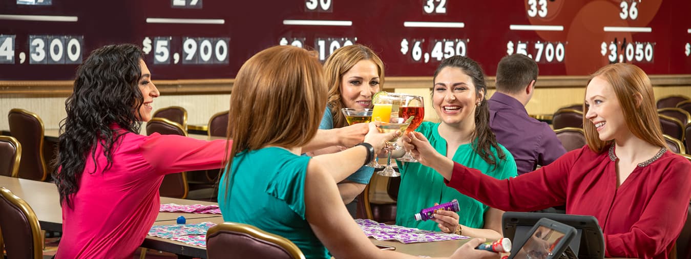 Group of women playing bingo